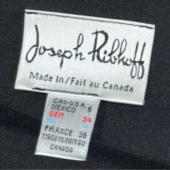 Joseph Ribkoff Vintage Black Trumpet Skirt With Embroidery & Sequins Size 6 - Picture 6 of 7